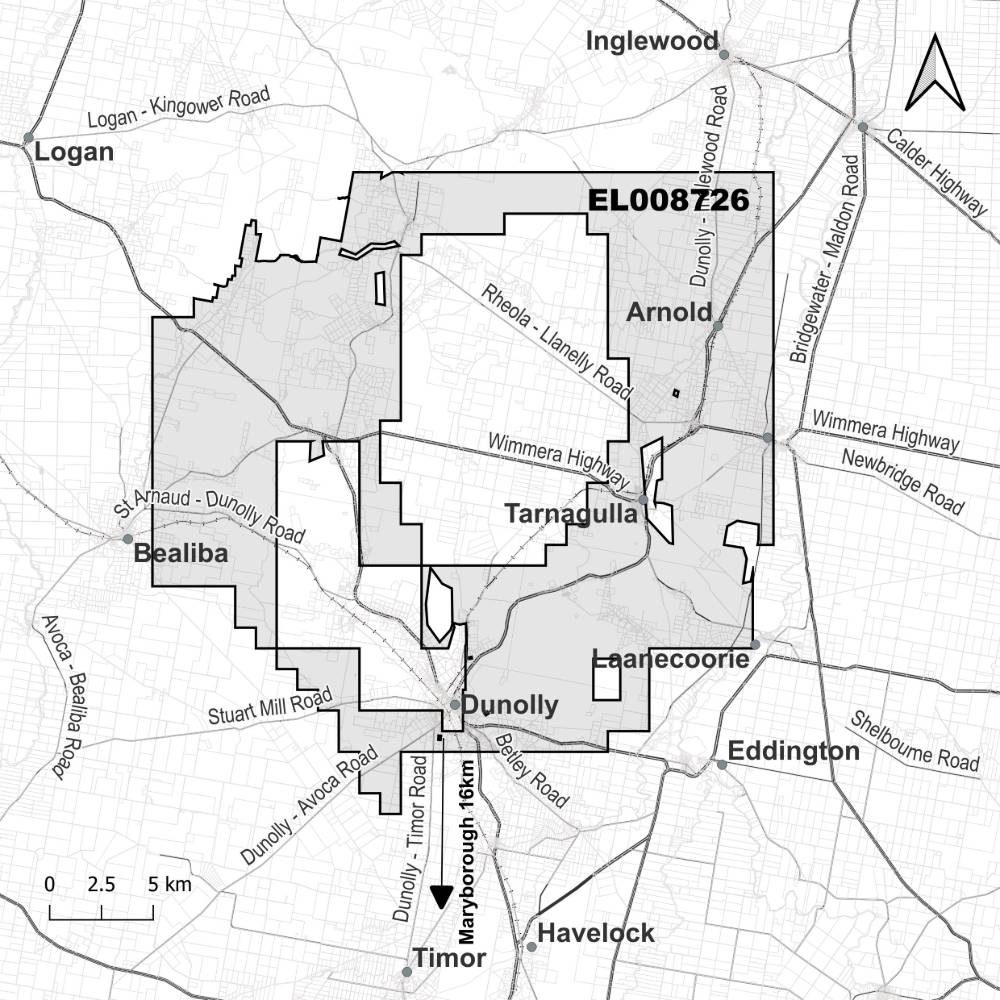 Map of application area for EL008726