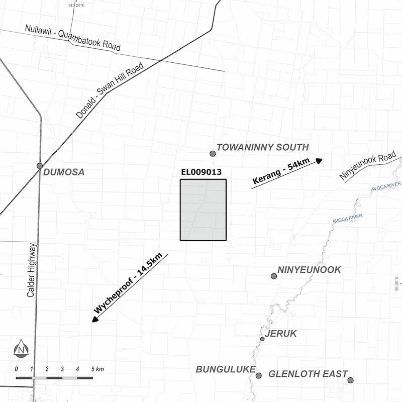 Map of application area for EL009013