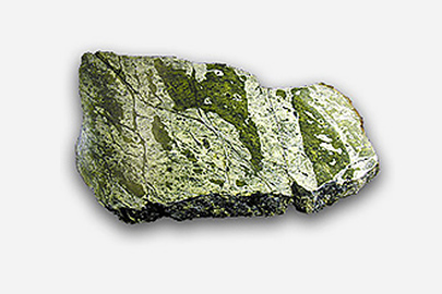A fragment of nickel. It is slighlty green in colour.
