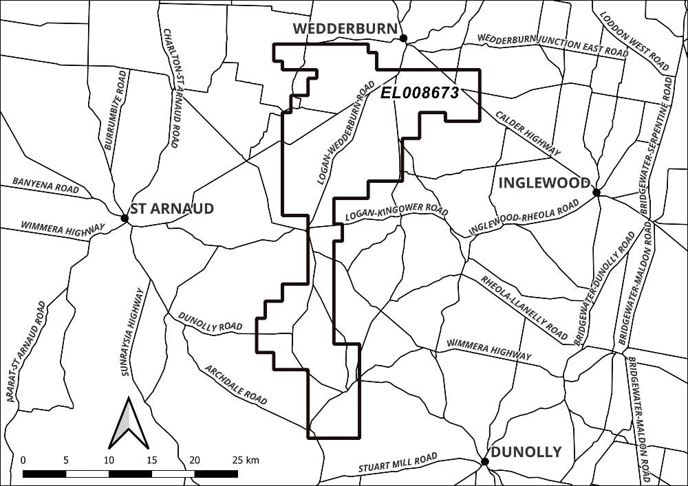 Map of application area for EL008673