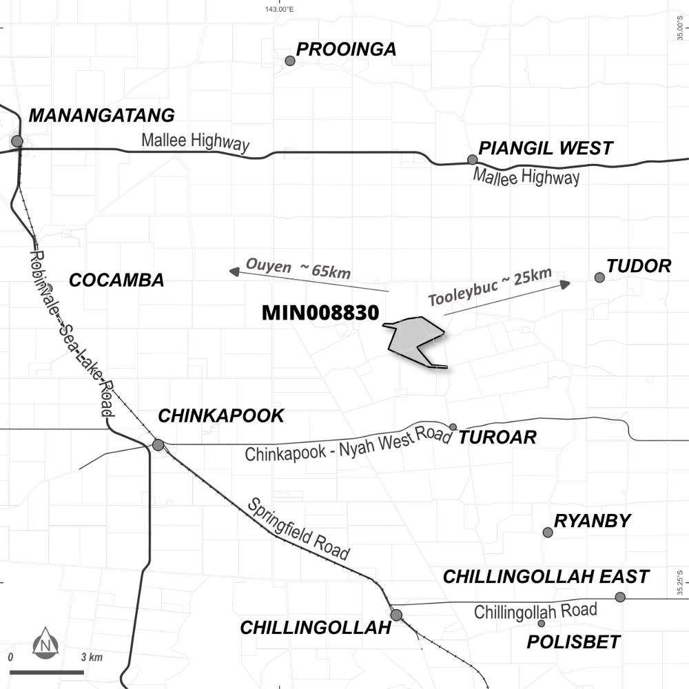 Map of the application area for MIN008830