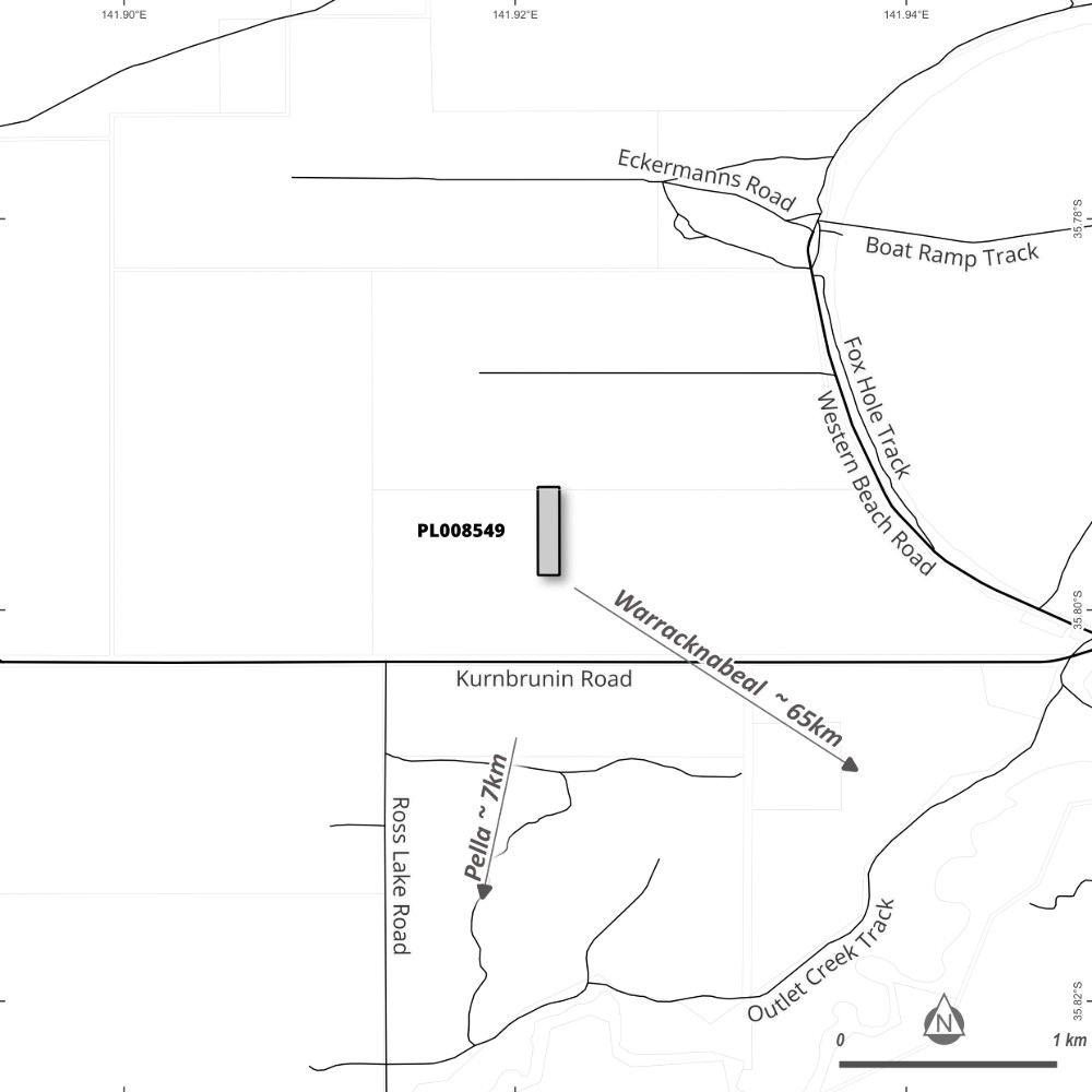 Map of application area for PL008549