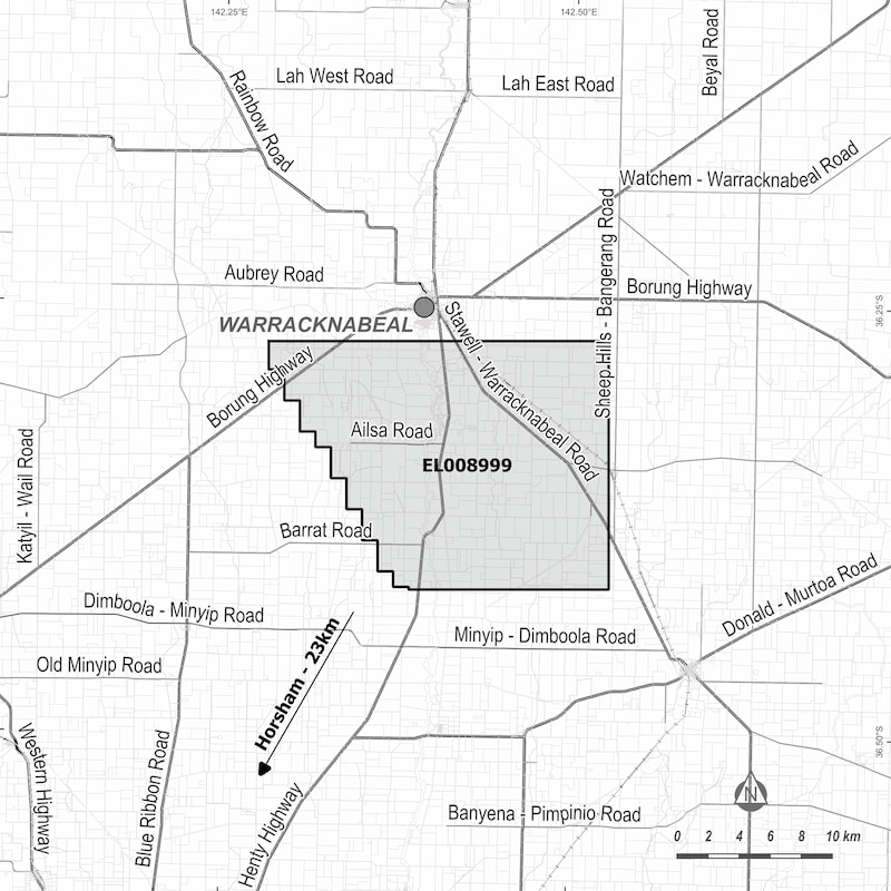 Map of application area for EL008999
