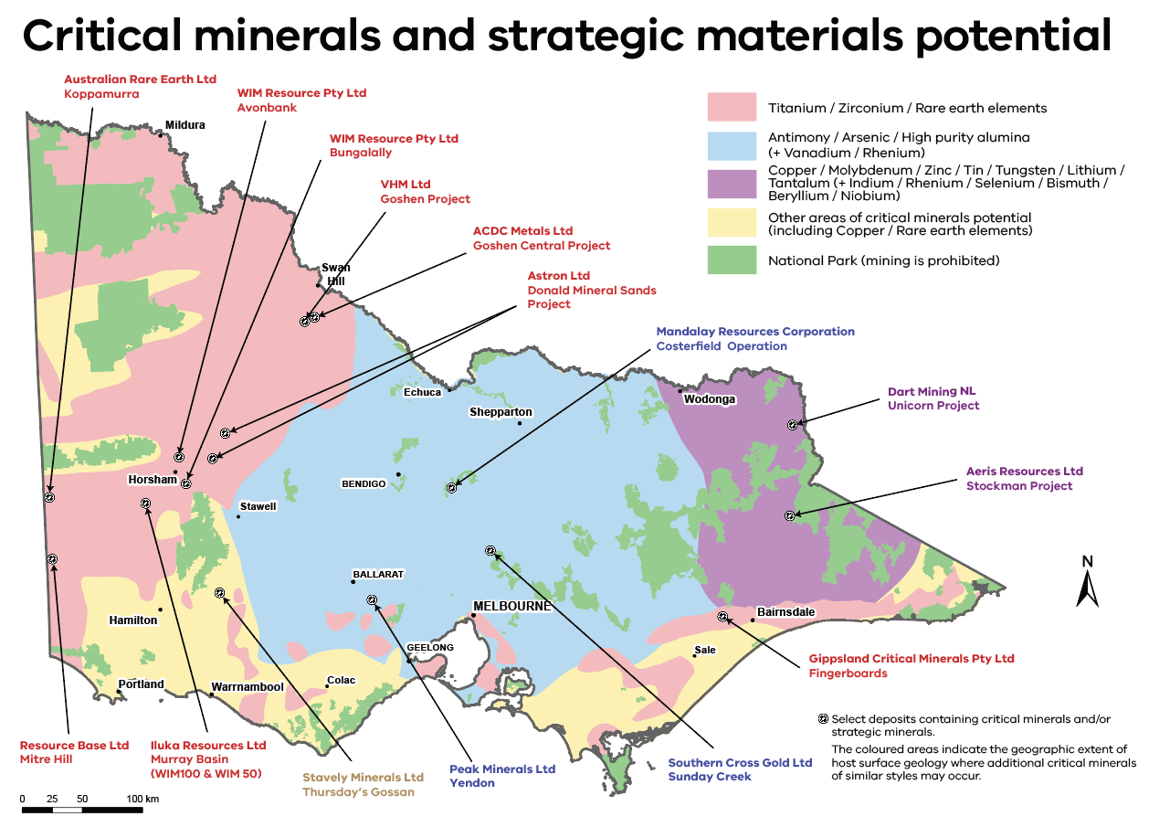 Critical minerals and strategic materials potential