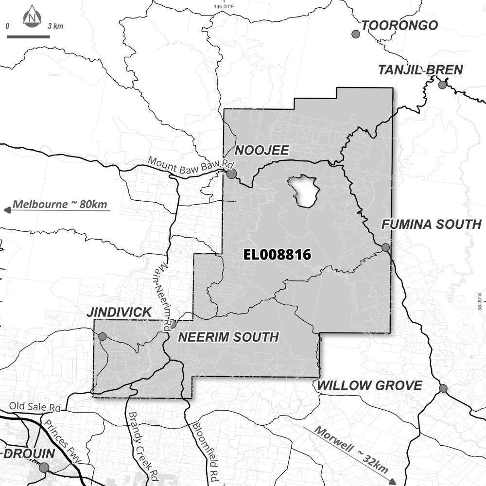 Map of application area for EL008816
