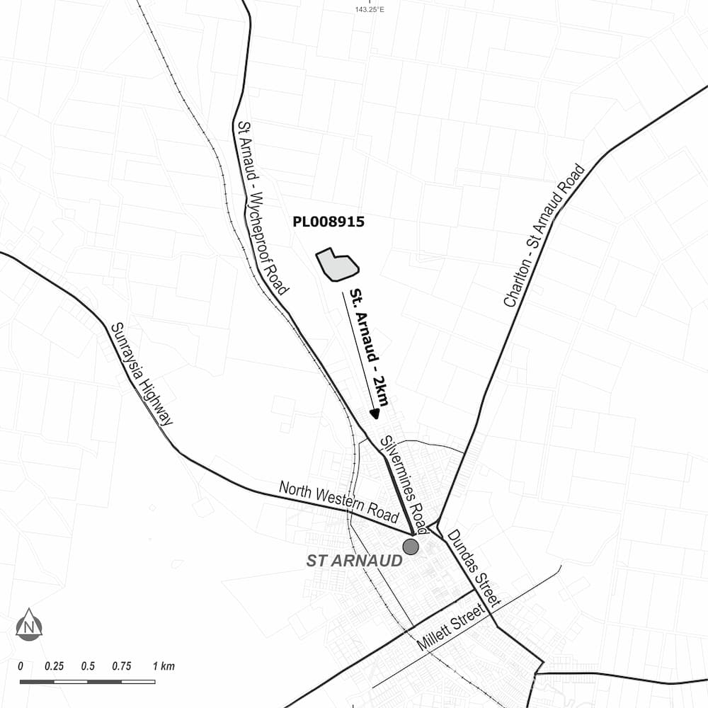 Map of application area for PL008915