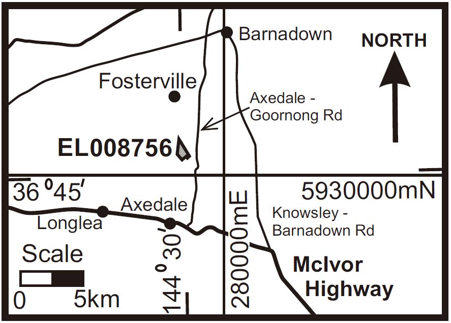 Map of application area for EL008756
