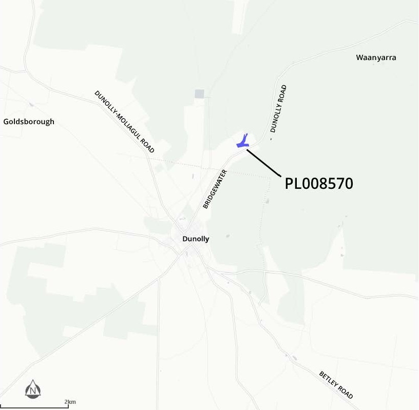 Map of application area for PL008570