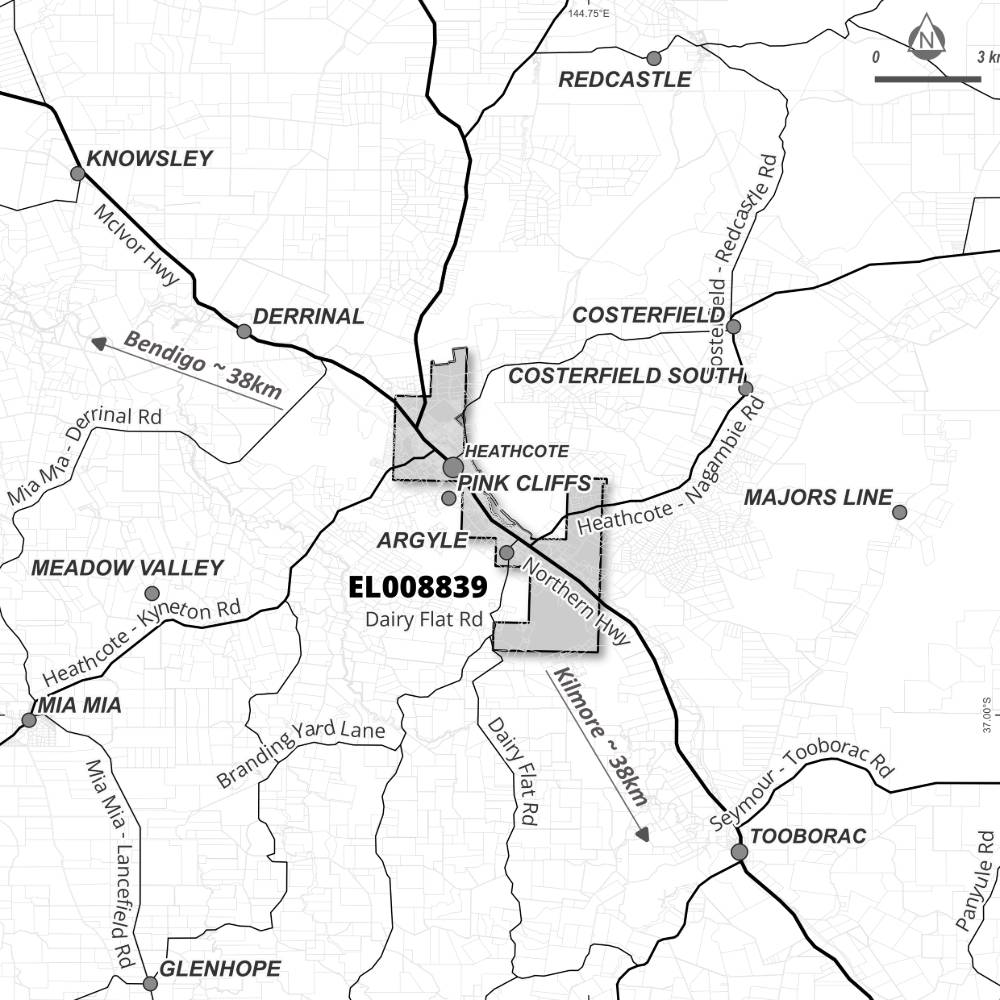 Map of application area for EL008839