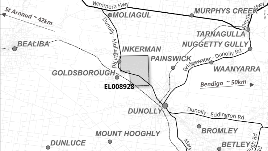 Map of application area for EL008928