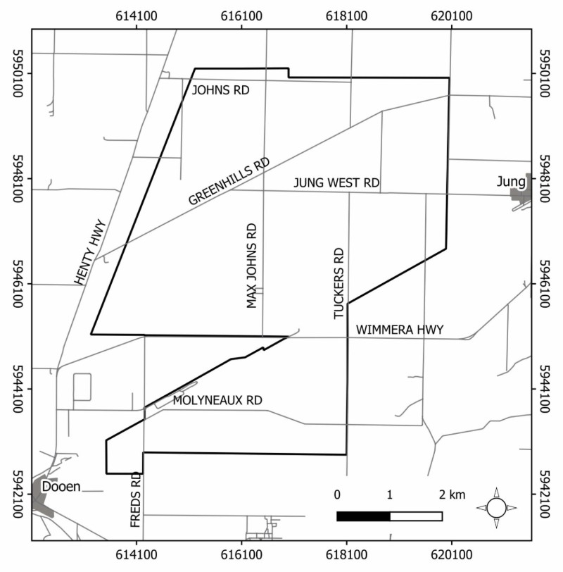 Map of application area for MIN008642