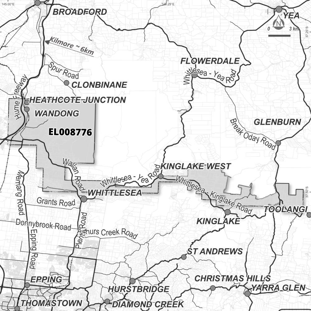 Map of application area for EL008776