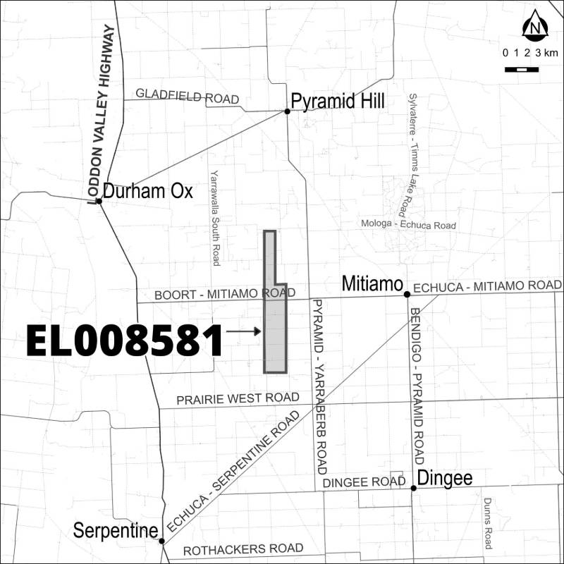 Map of application area for EL008581