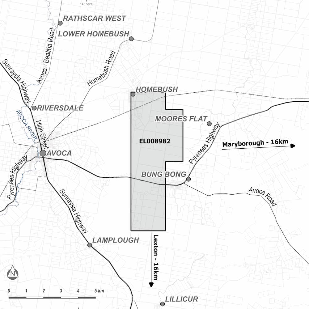 Map of application area for EL008982