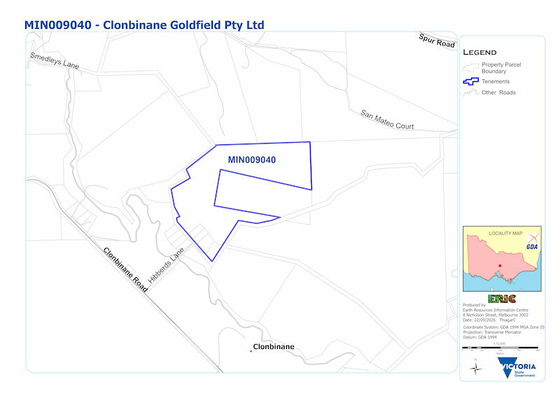 Map of application area for MIN009040