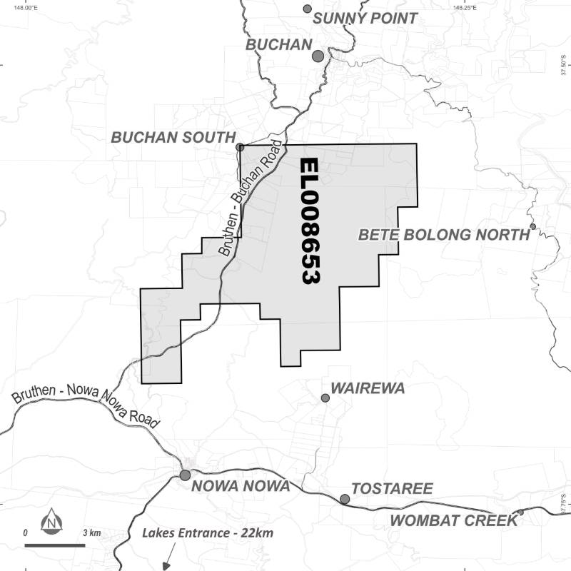 Map of application area for EL008653