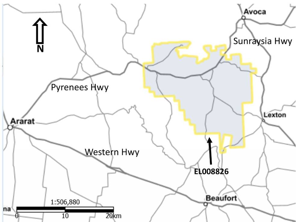 Map of application area for EL008826