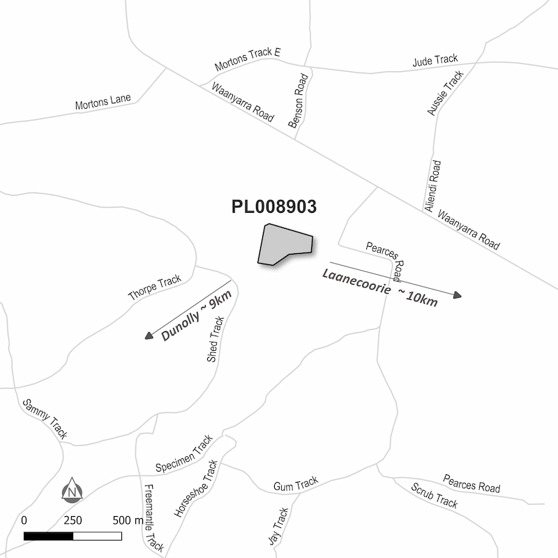 Map of application area for PL008903