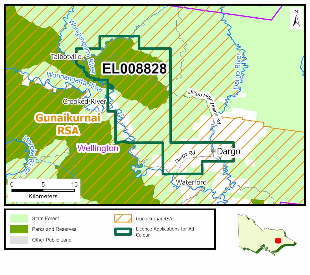 Map of application area for EL008828