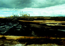 An aerial view of the Loy Yang open cut mine