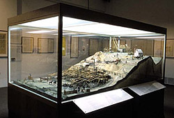 Model showing the mine and crushing works at Clunes which used large-scale mechanisation