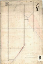 Drawing showing the Victoria Reef gold mining claim  and the depths of the shafts