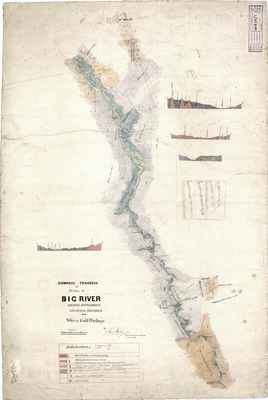 A colour sketch of the Big River gold workings site, showing the waterways and mining sites