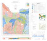 Map of the area around Bendigo and Deniliquin showing the types of bedrock, rock formations and geological features