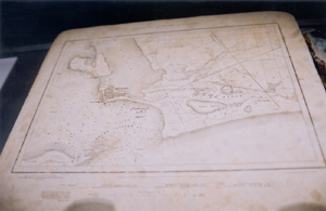 A large, old lithograph map