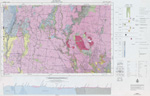 Map of the land around Sunbury in Victoria showing the landscape, plant life, rock types, bedrock and towns in the surrounding area