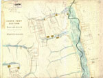 A basic, hand-drawn map of Golden Point near Castlemaine showing the township, geological features and waterways