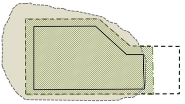 For operations where the GRZ lies within the mine/quarry licence, with no utilities/public infrastructure nearby, low risk/impact may be considered.
