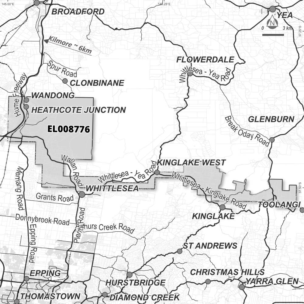 Map of application area for EL008776